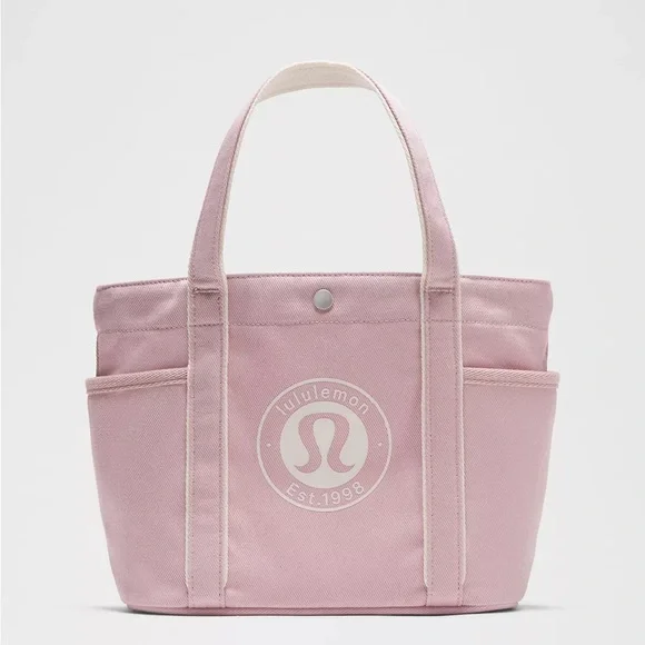Lululemon Daily Multi-Pocket Mini Canvas Tote Bag 6.5L - mink berry light ivory - Picture 14 of 15